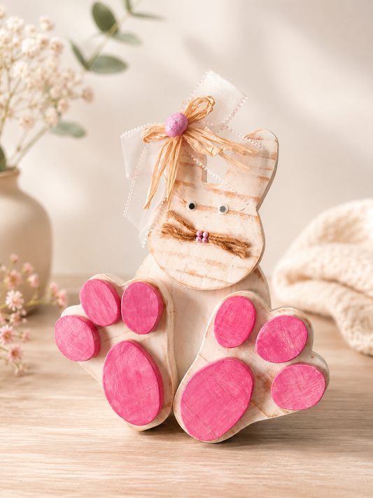 Handcrafted Wooden Easter Bunny Decor – Rustic Farmhouse Bunny Ornament – Made in Cape Town, South Africa